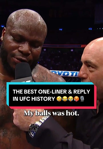 It's Derrick Lewis Fight Week so it's only right we re-live a classic... The greatest one-liner and reply in UFC history 😅😭🥵🎙️ #ufcnashville #ufc #mma #ufctok #mmatok #derricklewis #combat #combatsports #mixedmartialarts #nashville