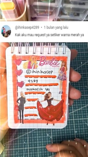 Stiker Jurnal Barbie Fashion |Journal Stiker Sesuai Request | Journaling | Ide Journal