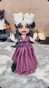 250 reactions · 13 comments | Reposting Davina from 2023. - Sculpted from polymer clay - The gloss used on the eyes is resin #candles #candleart #whimsicalart #fantasyart #polymerclay | Lish Cooke Art | Facebook