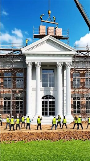 Watch this Empty Lot turn into a Luxury Palace! 😲#Construction #Timelapse #architecture