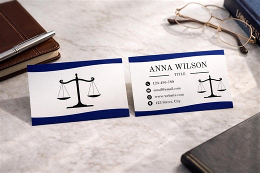 Lawyer Business Card Template | Canva Editable Attorney Card | Digital Download - Etsy
