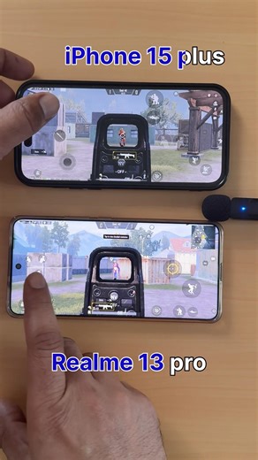 iPhone 15 plus vs realme 13 pro bgmi test #bgmi