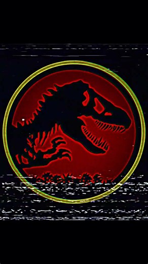 rex fazendo a logo de Jurassic park do Jurassic world domínio 🦖