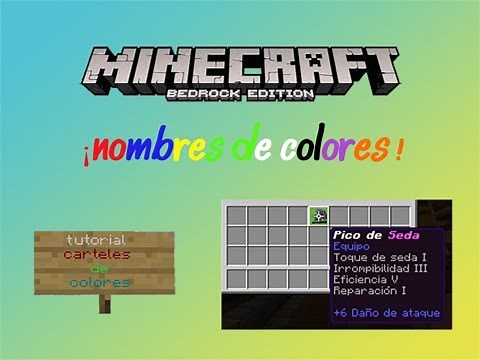 Como ponerle nombres de colores a tus items/Mobs/Carteles | Minecraft Bedrock 1.16