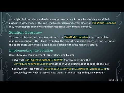 How to Extend ViewModelLocator Conventions in Prism for WPF Applications