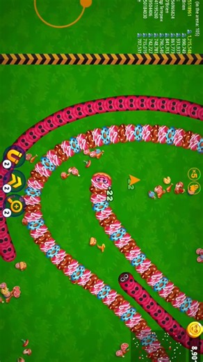 Worms Zone.io Snake, Slither & Wormate: Slow Motion Dangerous Battle Gameplay! 🐍🔥 #snakerajagaming