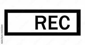 Camera viewfinder. Video camera screen. video camera display. Camera recording screen, viewfinder on black background. Modern focusing screen. 4k Animation video