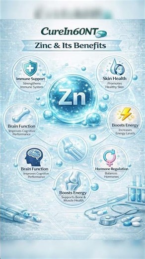 Zinc health benefits improve immunity skin healing testosterone and metabolism guide #shorts #food