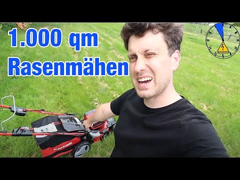 Schafft der Einhell Akku Rasenmäher 1.000m² Test