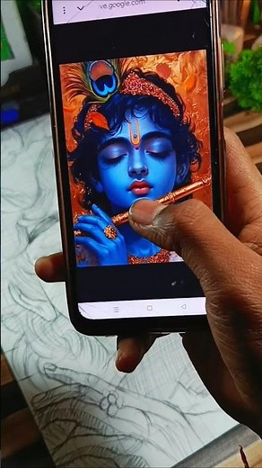 Shree Krishna ji 🙏🏻 drawing || vision artistiic 🎨#millionviews #drawing #krishnaji #tutorial