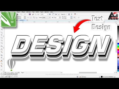 3D TEXT Effect Design in CorelDraw | Corel Draw Tutorial