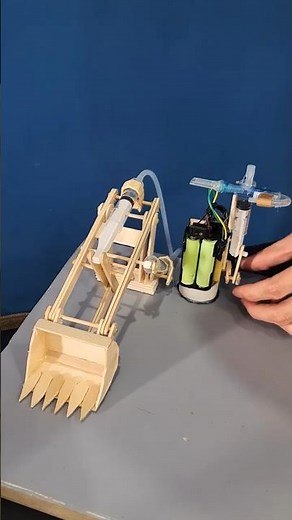 Bulldozer Bucket Lifting Mechanism and DIY Air Blower #art #engineering #satisfying #asmr