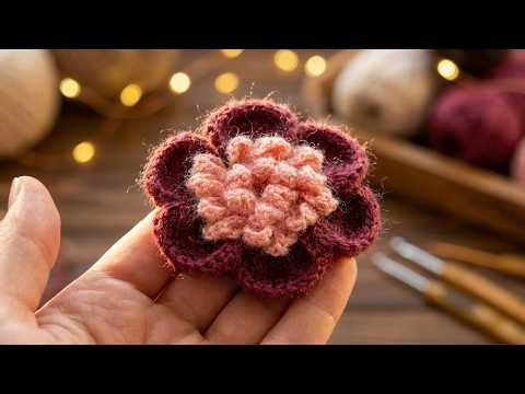 So Cute! How to Crochet 3D Flower DIY Tutorial/ Irish Lace Technique, Decor, Lacy Freeform, Jewelry