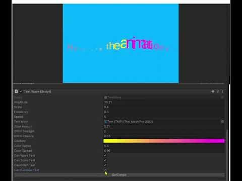 Text animation effects in unity