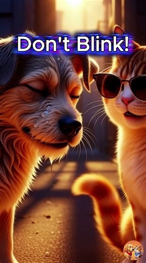 Dog vs Cat: Ultimate Staring Contest! 🐶⚡🐱 #Shorts