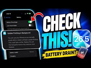 iOS 26.5 - Battery DRAIN issues ? (TRY THIS)