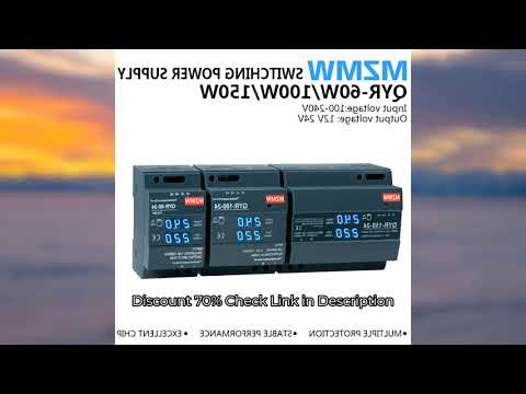 QYR-60W 100W 150W DIN Rail Switching Power Supply AC-DC 12V 24V with Digital Display Step Shape Indu
