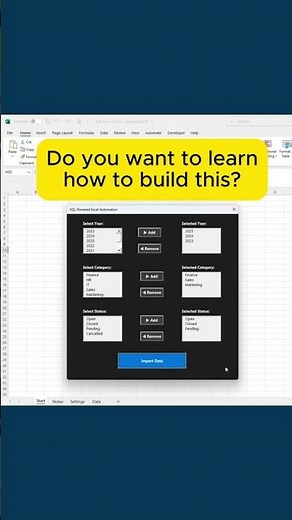 How to Build an SQL-Powered Dropdown Form in Excel