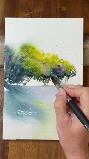 WATERCOLOUR TUTORIAL 🦚☄️.... #drawing #painting #watercolor #watercolourtutorial #youtubeshorts