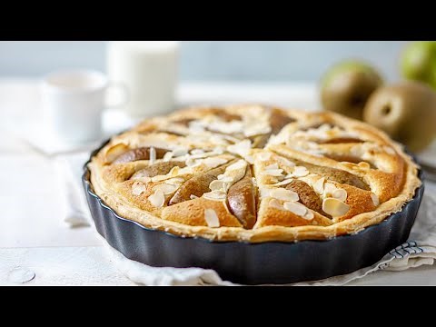Hoe frangipanetaart maken met stukjes peer?