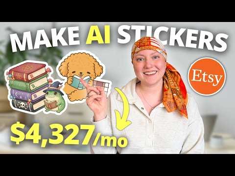 EASIEST AI Side Hustle (2026): How to Make $4,327 a MONTH Selling STICKERS on Etsy Print on Demand