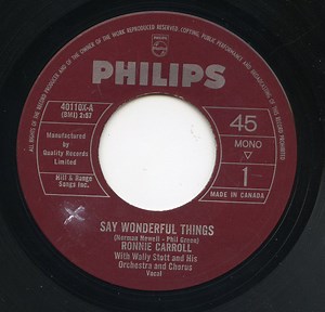 Ronnie Carroll - Say Wonderful Things