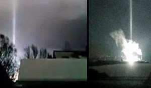 Video Shows Mysterious Beam of Light Shooting Into the Sky After Plant Explosion