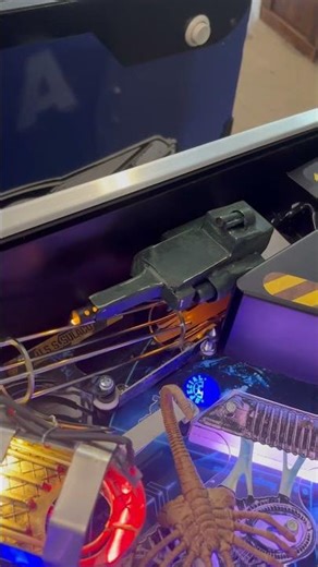Alien pinball sentry gun. Stressed the paint big improvement. #pinball #alienpinball #alienspinball