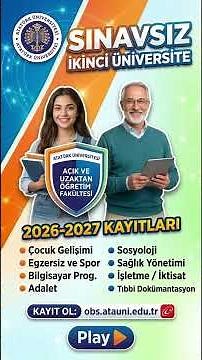 Atatürk Üniversitesi Sınavsız İkinci Üniversite Bölümleri #ataaöf