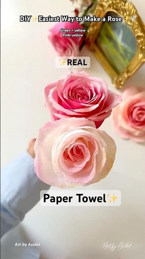 DIY Simple Rose Tutorial | How to Make a Rose using paper towels | Paper paloma roses