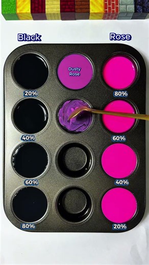 80% Black + 20% Rose = ? #colormixing