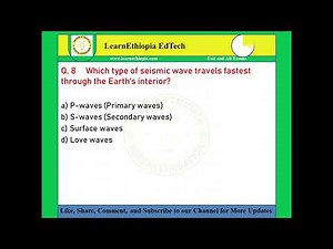 Geophysics | Model Exit Exam Questions for Geology Exit Exam