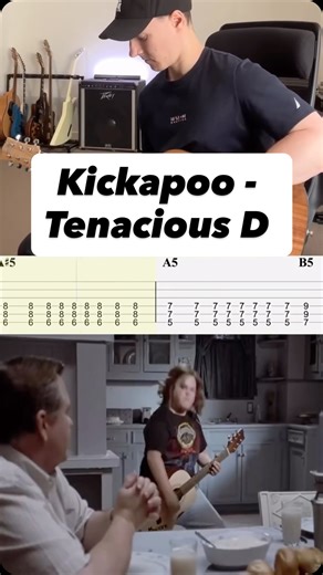 Kyle Collins on Instagram: "Kickapoo - Tenacious D (Guitar Cover with TABS) | From the movie ‘Tenacious D in The Pick of Destiny’ (2006) @jackblack @theactualkylegass #fyp #music #xybca #cover #guitarra"
