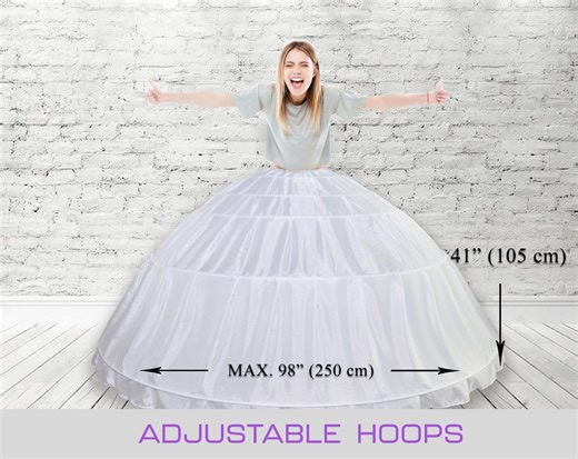Wedding Crinoline 98" | Hoop Skirt | Ball Gown Skirt | Crinoline Skirt | Petticoat Skirt | Crinoline Petticoat | Underskirt Petticoat - Etsy Canada
