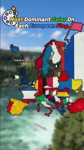 Most dominant color on European flags | 🎨🇪🇺. #europe #map #mapping #geography #history #mapper