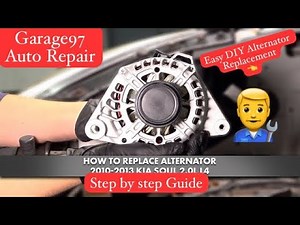 2010-2013 Kia Soul Alternator Replacement #Kia #Hyundai #Alternator #diy #howto #Repair #mechanic