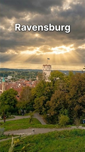 Stunning Panoramic View of Ravensburg & Mehlsack Tower, Germany 🇩🇪
