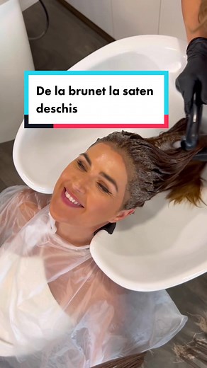 Transformarea părului: De la brunet la saten deschis