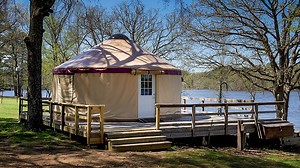 Try yurt camping at an Arkansas State Park this summer