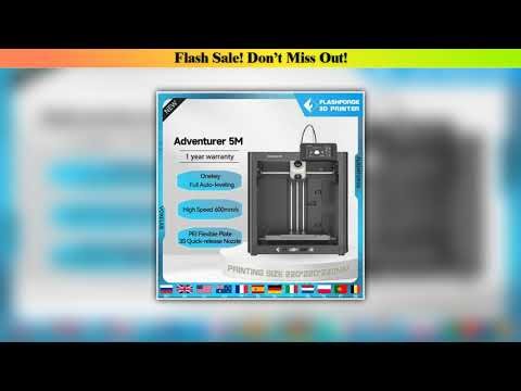 Unboxing Flashforge Adventurer 5M 3d Printer High Speed Full-auto Leveling Direct Extruder Flexible
