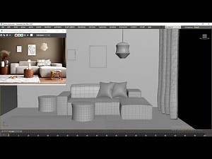 "Master 3D Modeling: Designing a Chic Living Room in 3dsmax" ( Part 2)