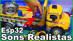 Caminhão de controle remoto com som realista de baixo custo com ESP32 no Arduino IDE