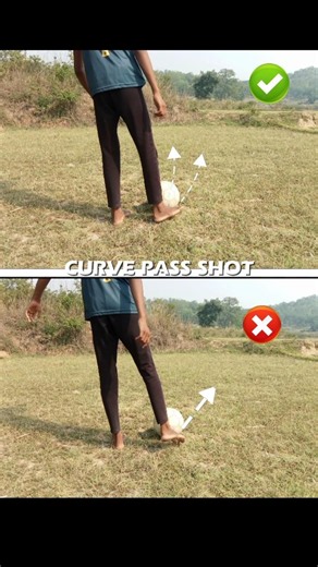 ‼️How to CURVE PASS SHOT Tutorial 🚀‼️#video711#viralshorts #football #soccer #skills #tutorial