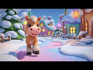 Horse Goes for a Snow Walk | Funny and Fun Kids Nursery Rhyme Animation