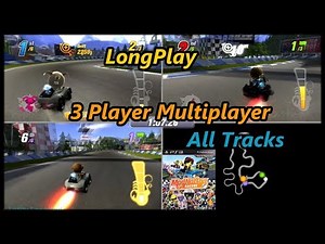 ModNation Racers - Longplay (3 Player Multiplayer) All Tracks (No Commentary)