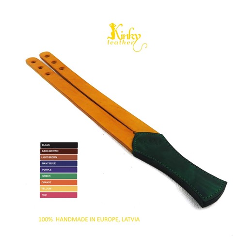 Two Finger Leather Tawse With Holes – Handcrafted Vegetable-tanned Leather Paddle – Custom Colors - Etsy