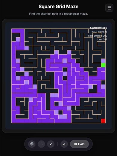 How DFS Algorithm Finds the Shortest Path in a Maze 🧠