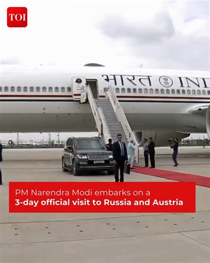 13K views · 474 reactions | Watch | PM #NarendraModi embarks on a three-day official visit to #Russia and #Austria PM Modi and President Vladimir Putin will hold the 22nd India-Russia Annual Summit in Moscow. On 9th July, PM Modi will travel to Austria, where he will meet President Alexander Van der Bellen and hold talks with Chancellor Karl Nehammer. | The Times of India | Facebook