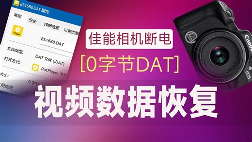 [BSDATA]佳能相机0字节DAT视频数据恢复步骤【数据恢复公司专业版】