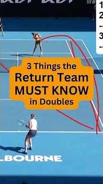 3 Things the Return Team MUST KNOW in Doubles | #tennis #doubles